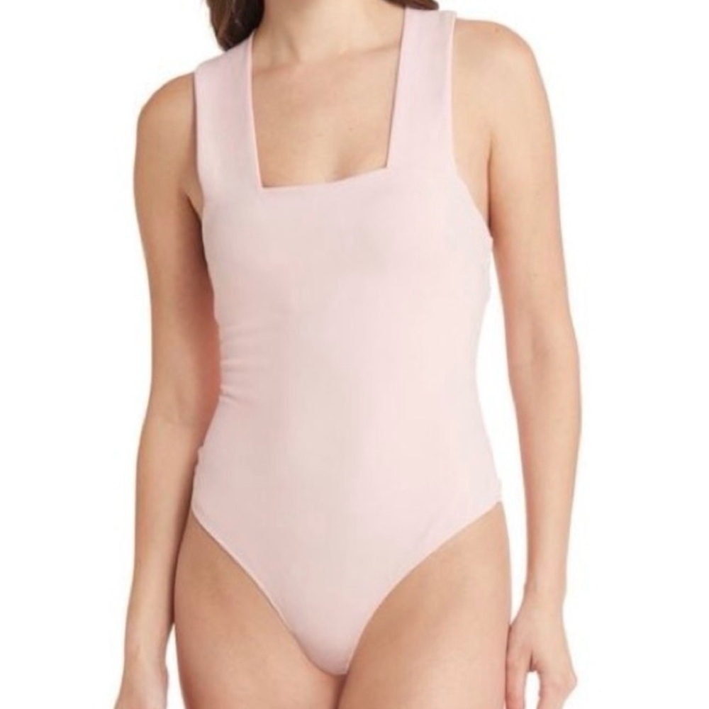 Free People She’s So Sleek Light Pink‎ Bodysuit